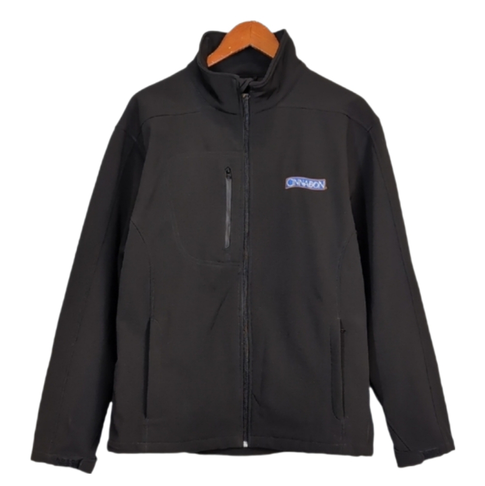 CX2 Cinnabon Performance Wear Mens Jacket Large Black Fleece Water Repellent